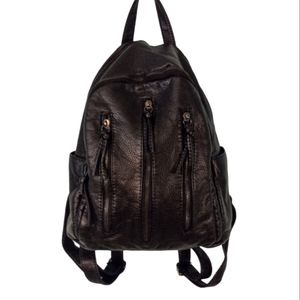 NWOT | Faux Leather Multi Pocket Backpack.